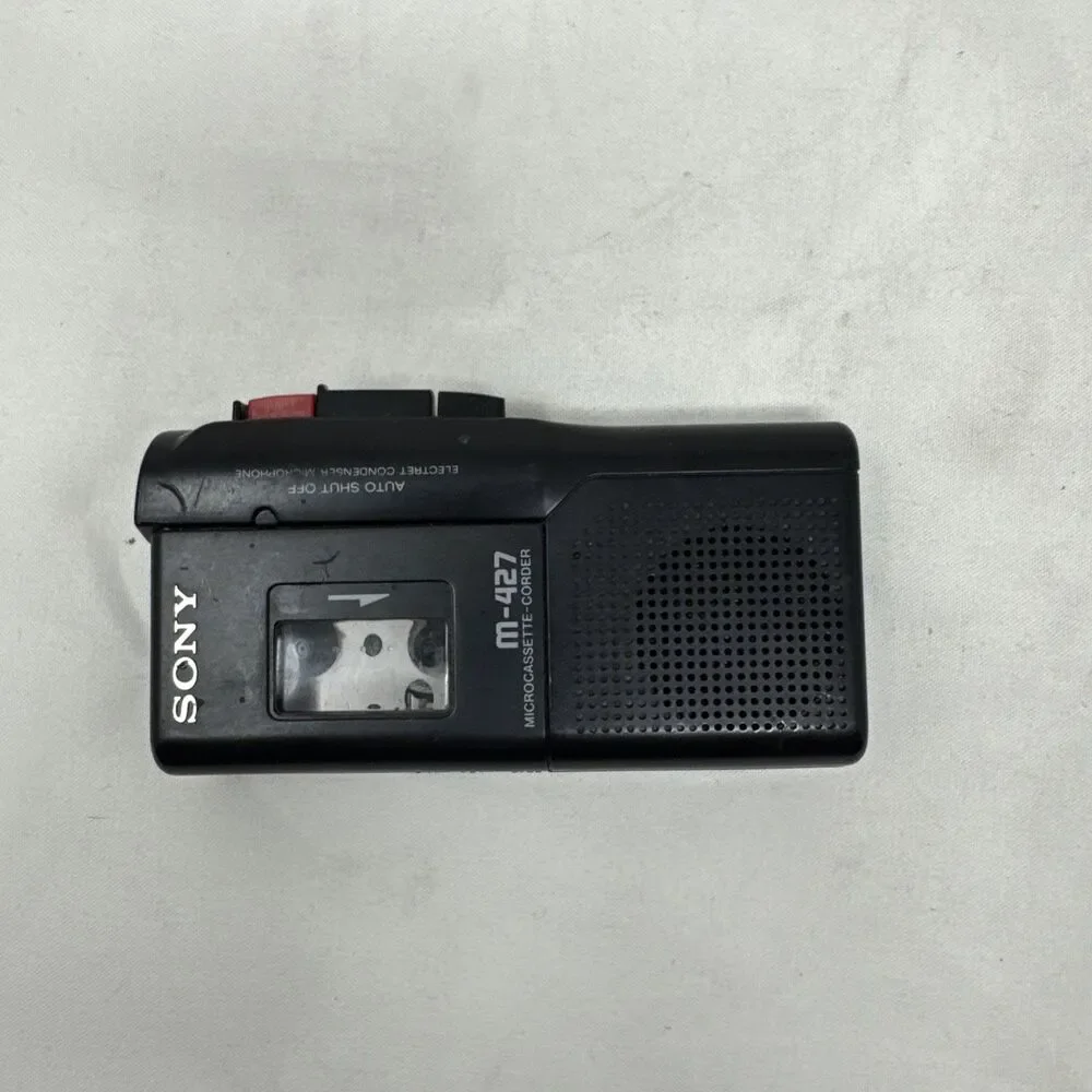 Sony M-427 Handheld Microcassette Voice Recorder, Headphone Jack, Auto Shut Off